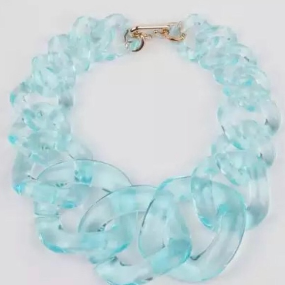 PRE ORDER Statement Necklace in Pink or Blue - Picture 2 of 2